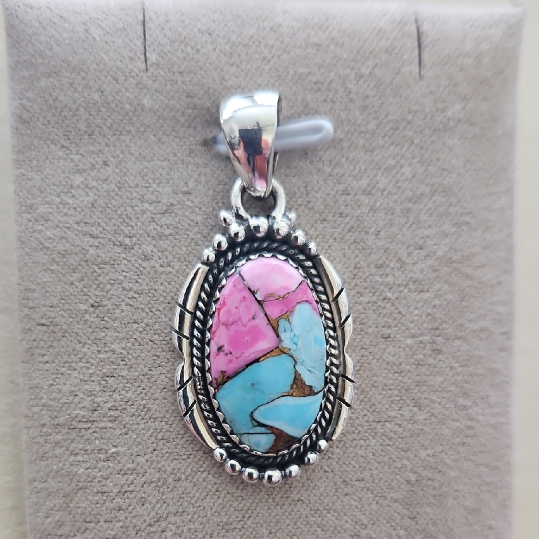 Cotton Candy Turquoise Pendant #5